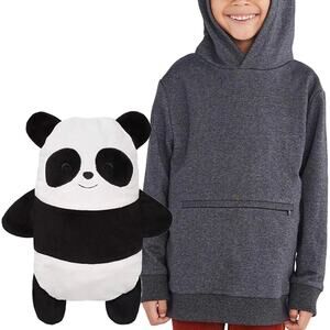 CUBCOATS Gray Papo the Panda 2 in 1 Transforming Pullover Hoodie & Soft Plushie
